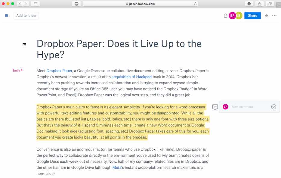 DropBox Paper