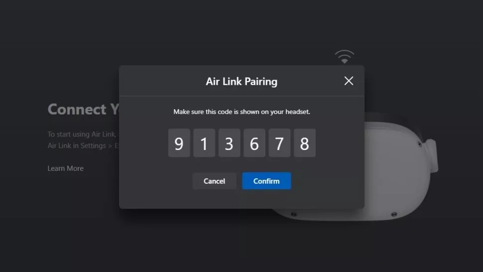 Quest-2-air-link-pairing-code