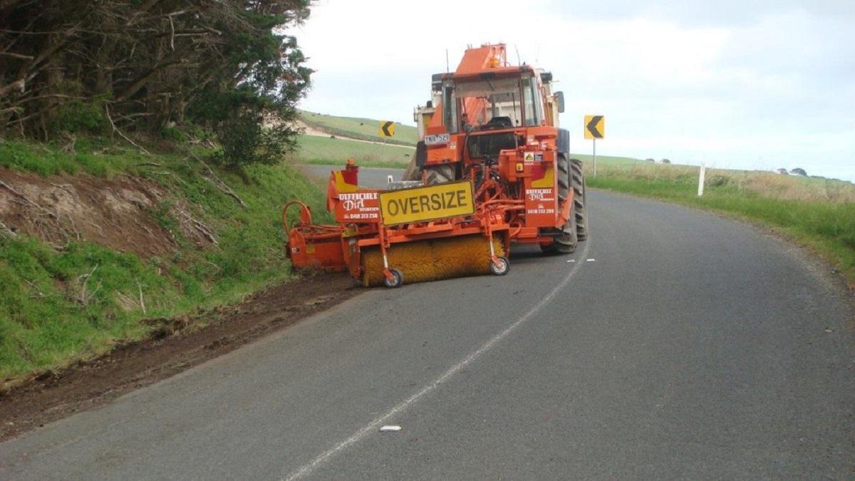 road shoulder removal process