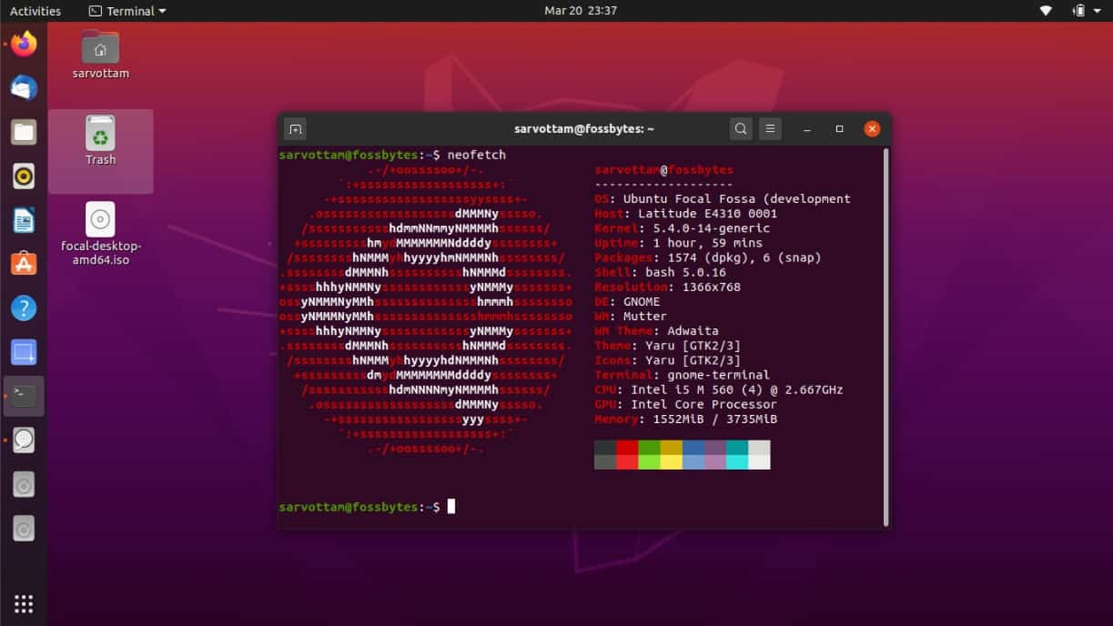 Ubuntu 20.04 LTS