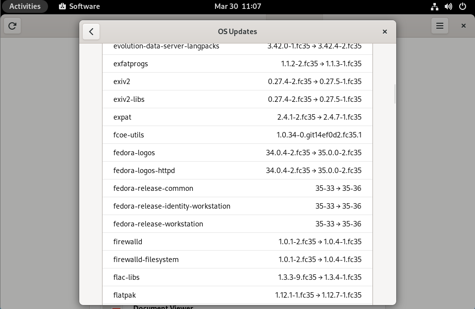 Fedora release workstation 35-36