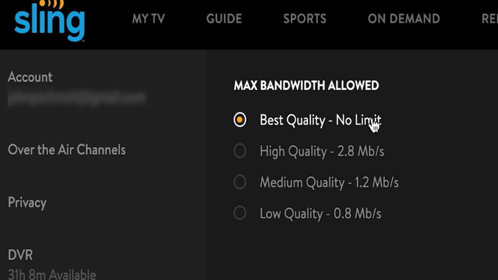 Can You Stream Sling TV On Lower Bandwidth?